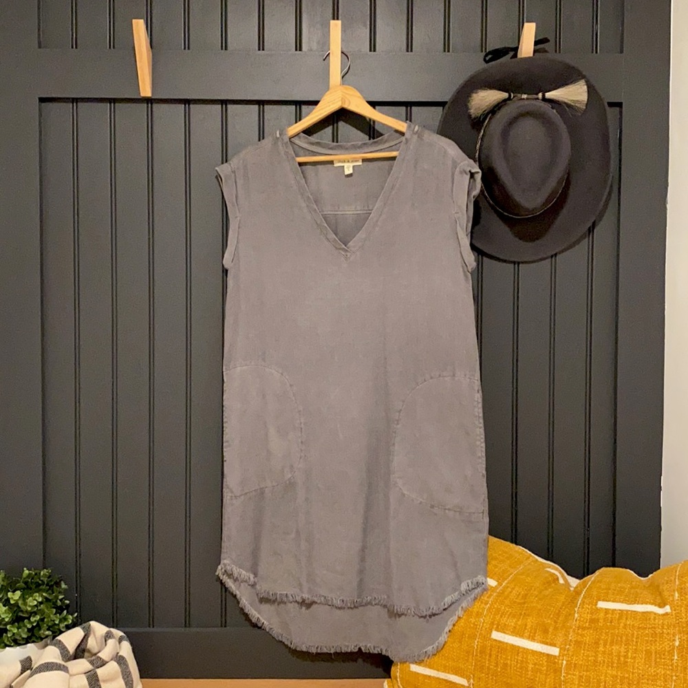 Anthropologie grey dress